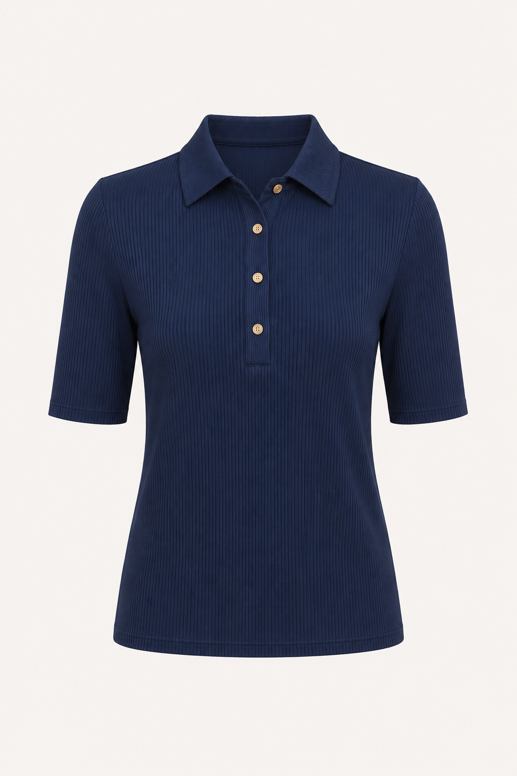 Ribbed Shirt - Navy Blue