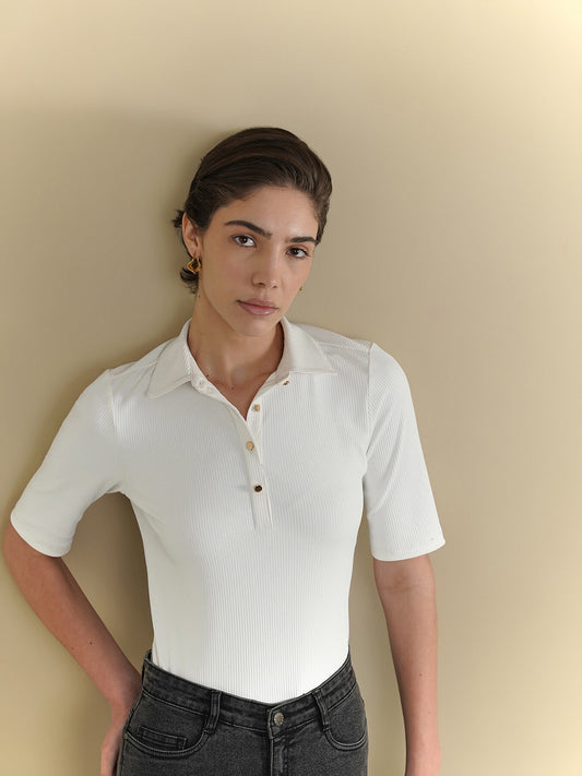 Ribbed Shirt - Off White