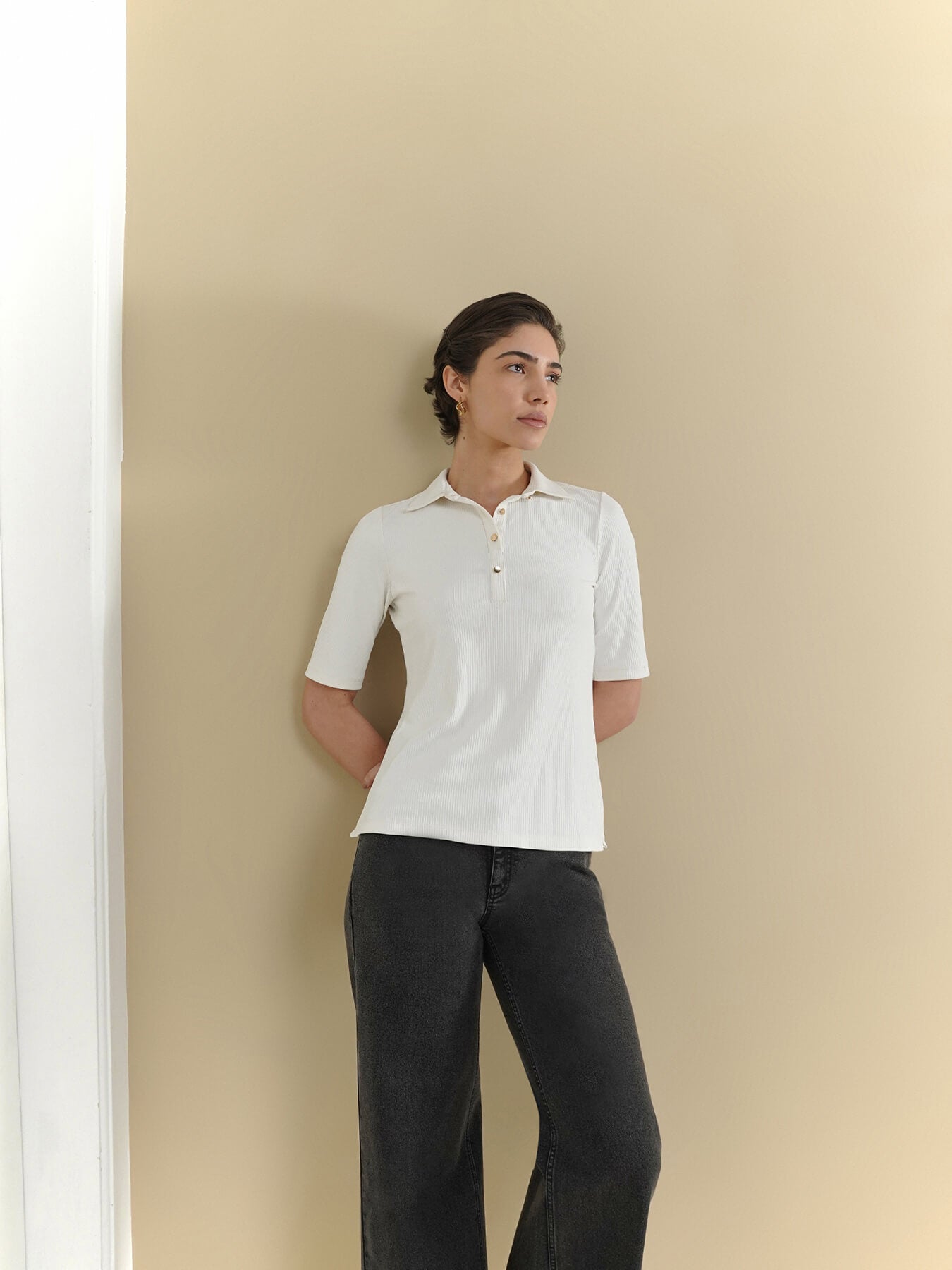 Ribbed Shirt - Off White