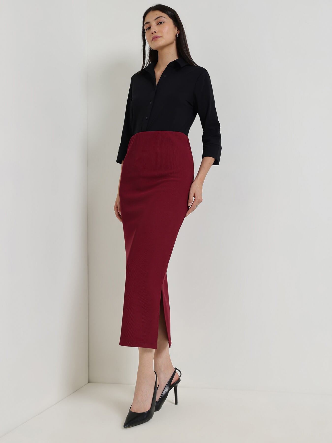 Pencil Skirt - Maroon
