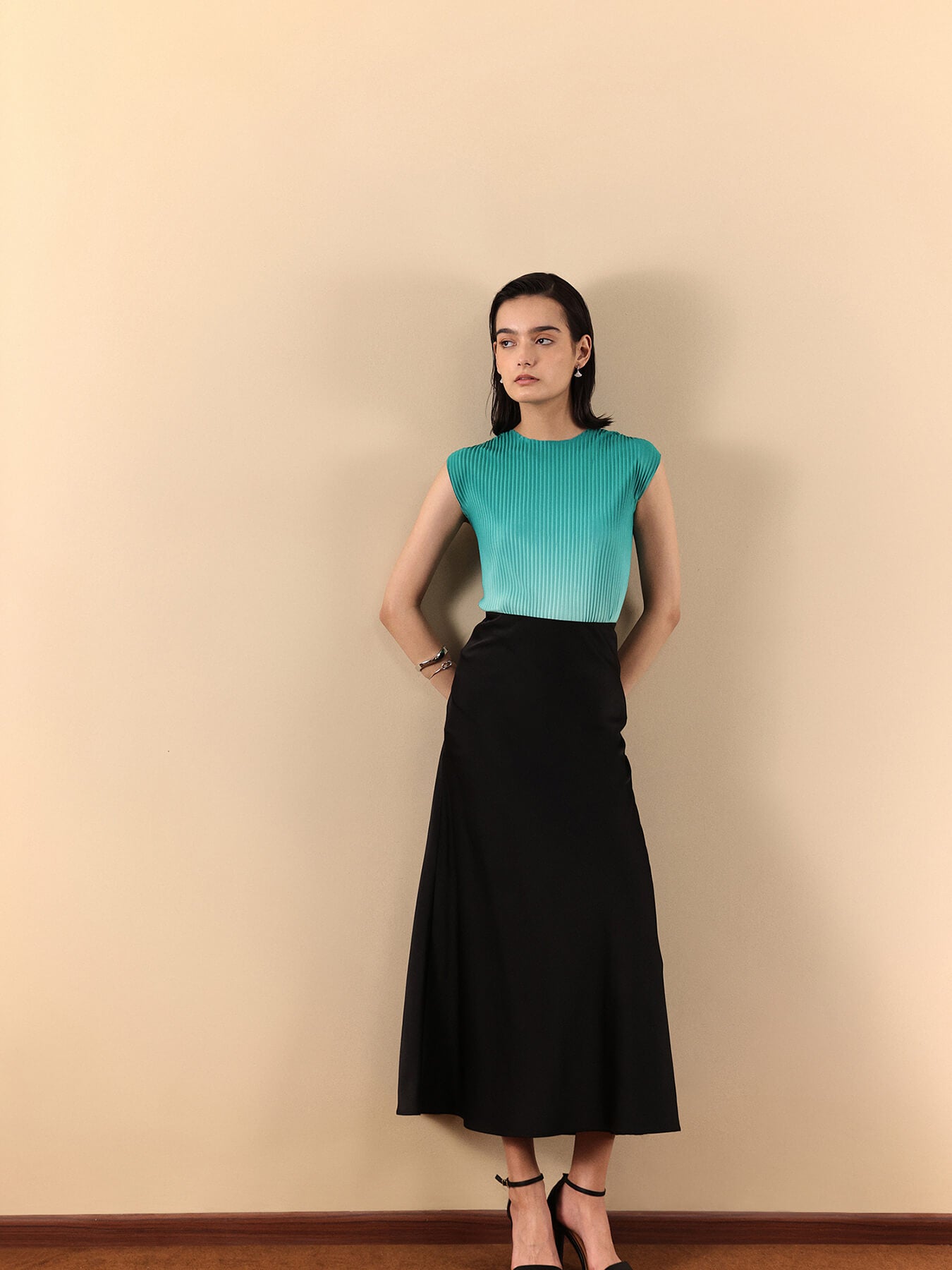 Ombre Knitted Top - Green