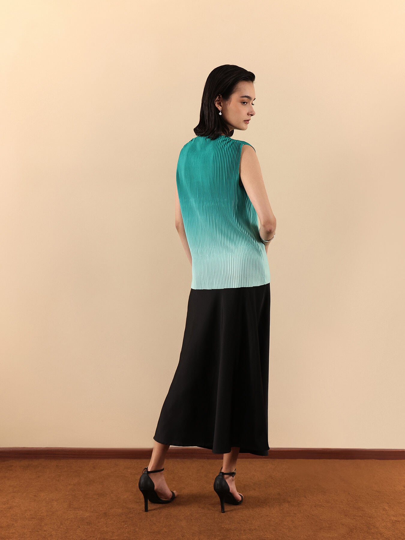 Ombre Knitted Top - Green