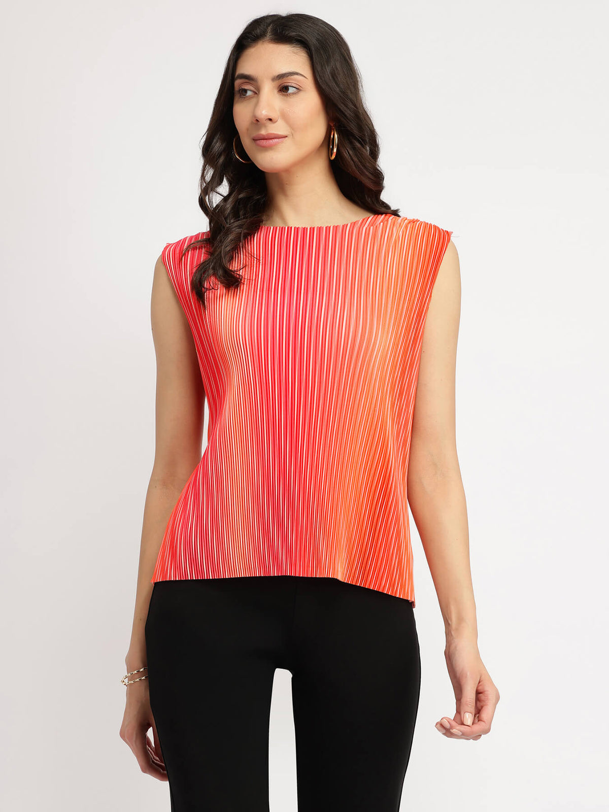 Ombre Pleated Top - Pink