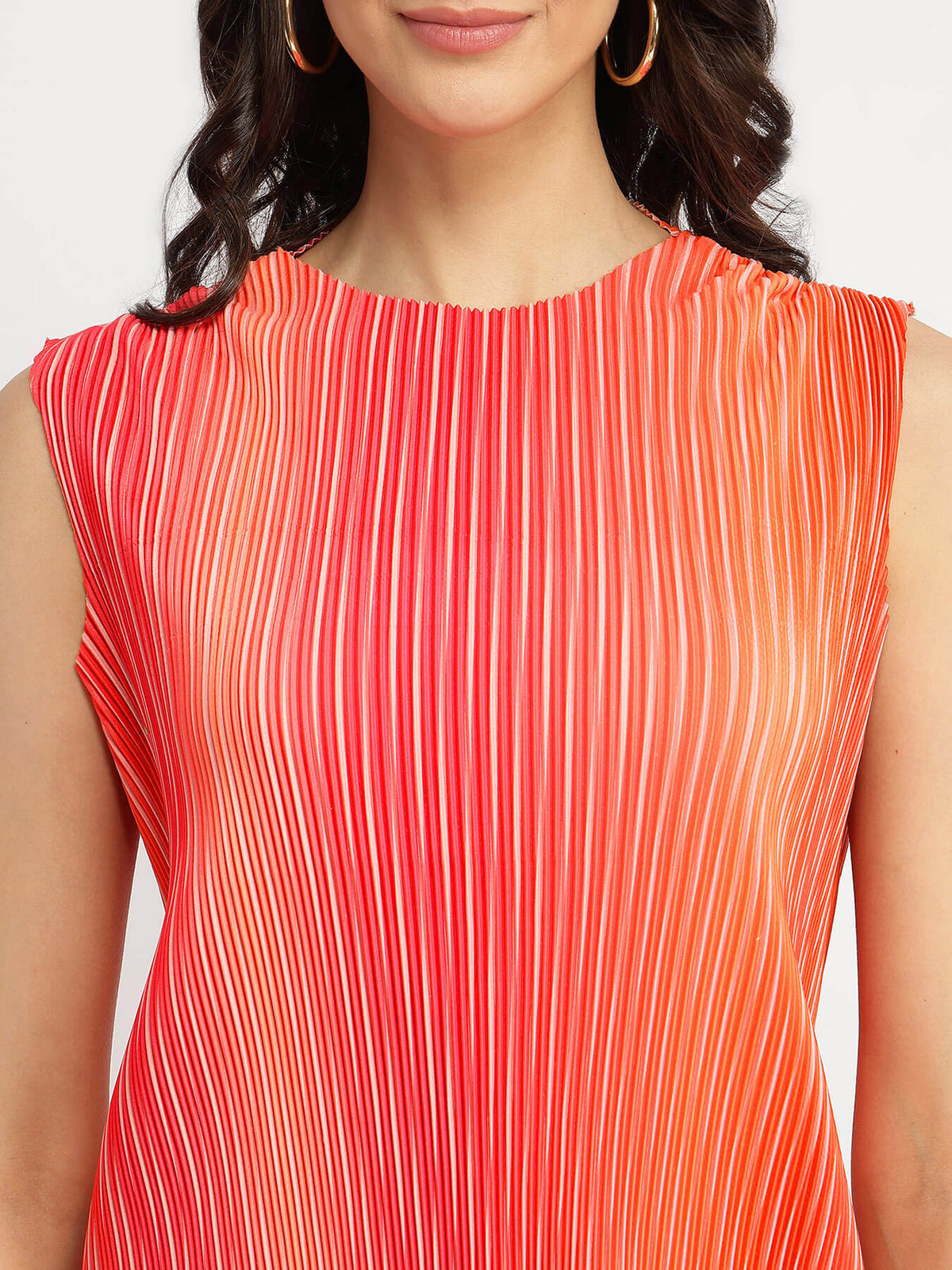Ombre Pleated Top - Pink