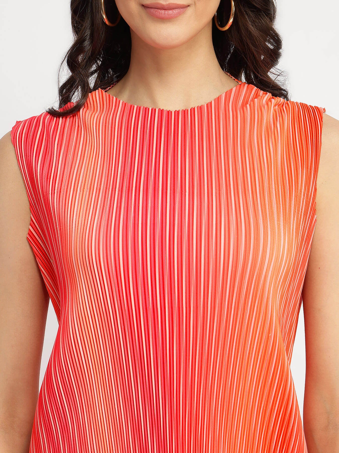 Ombre Pleated Top - Pink