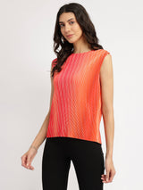 Ombre Pleated Top - Pink