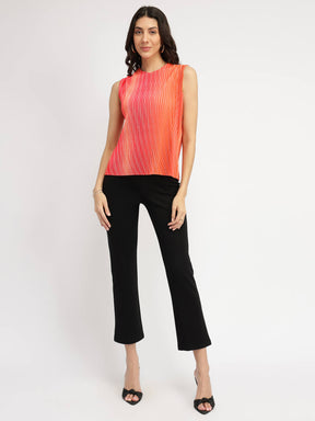 Ombre Pleated Top - Pink