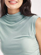 Ruched Top - Sap Green