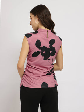 Stretchable Ruched Top - Pink