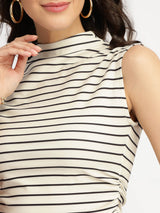 Striped Knit Top - Black