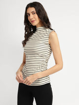Striped Knit Top - Black