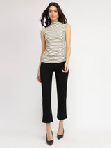 Striped Knit Top - Black