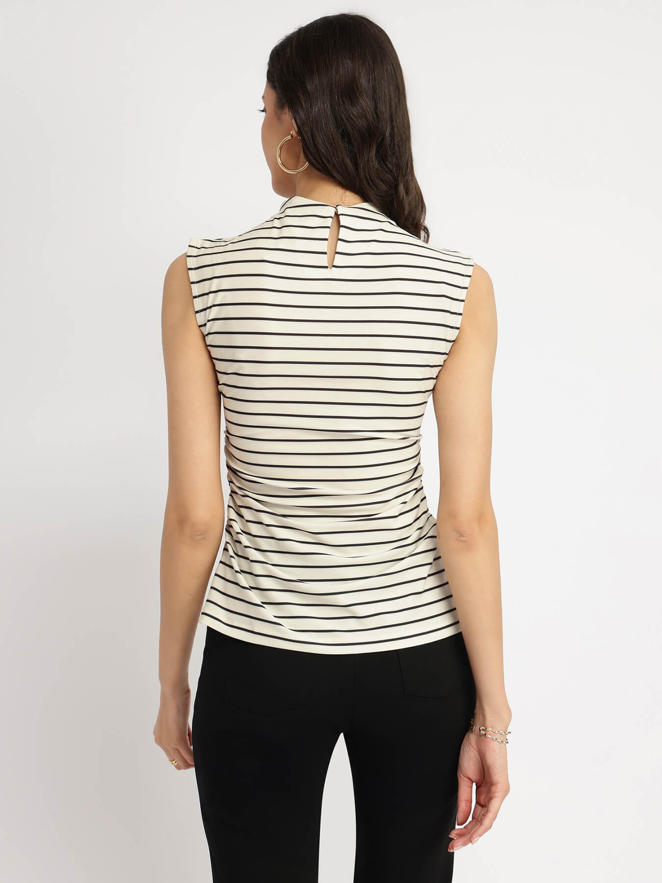Striped Knit Top - Black