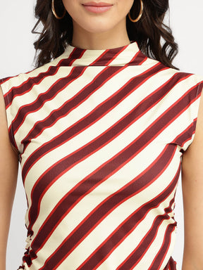Striped Knit Top - Red
