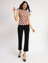 Striped Knit Top - Red