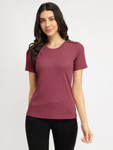 Round Neck T-Shirt - Mauve
