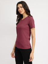 Round Neck T-Shirt - Mauve