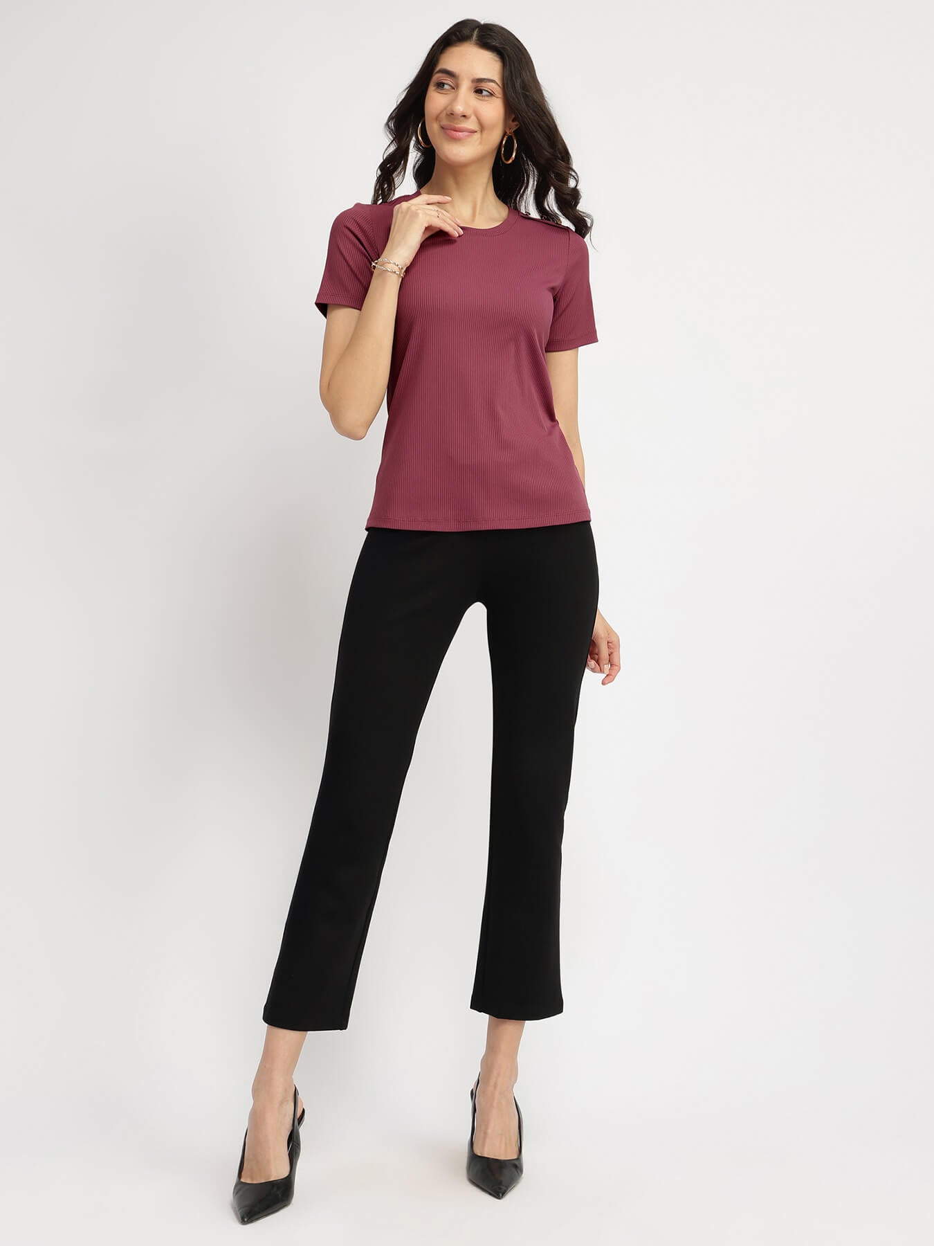 Round Neck T-Shirt - Mauve
