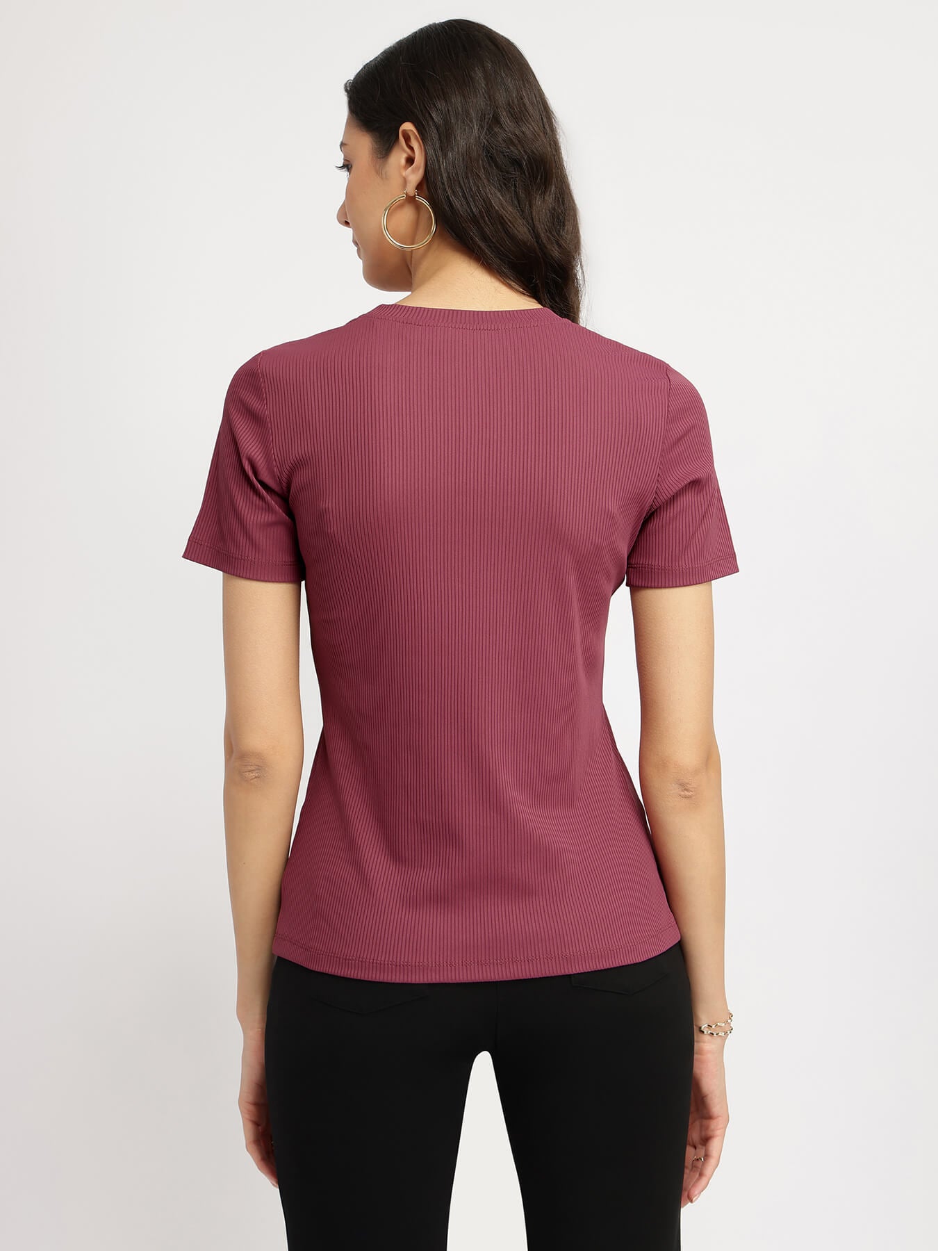 Round Neck T-Shirt - Mauve