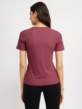 Round Neck T-Shirt - Mauve