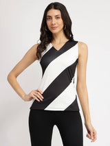 Striped Knit Top - Black and White