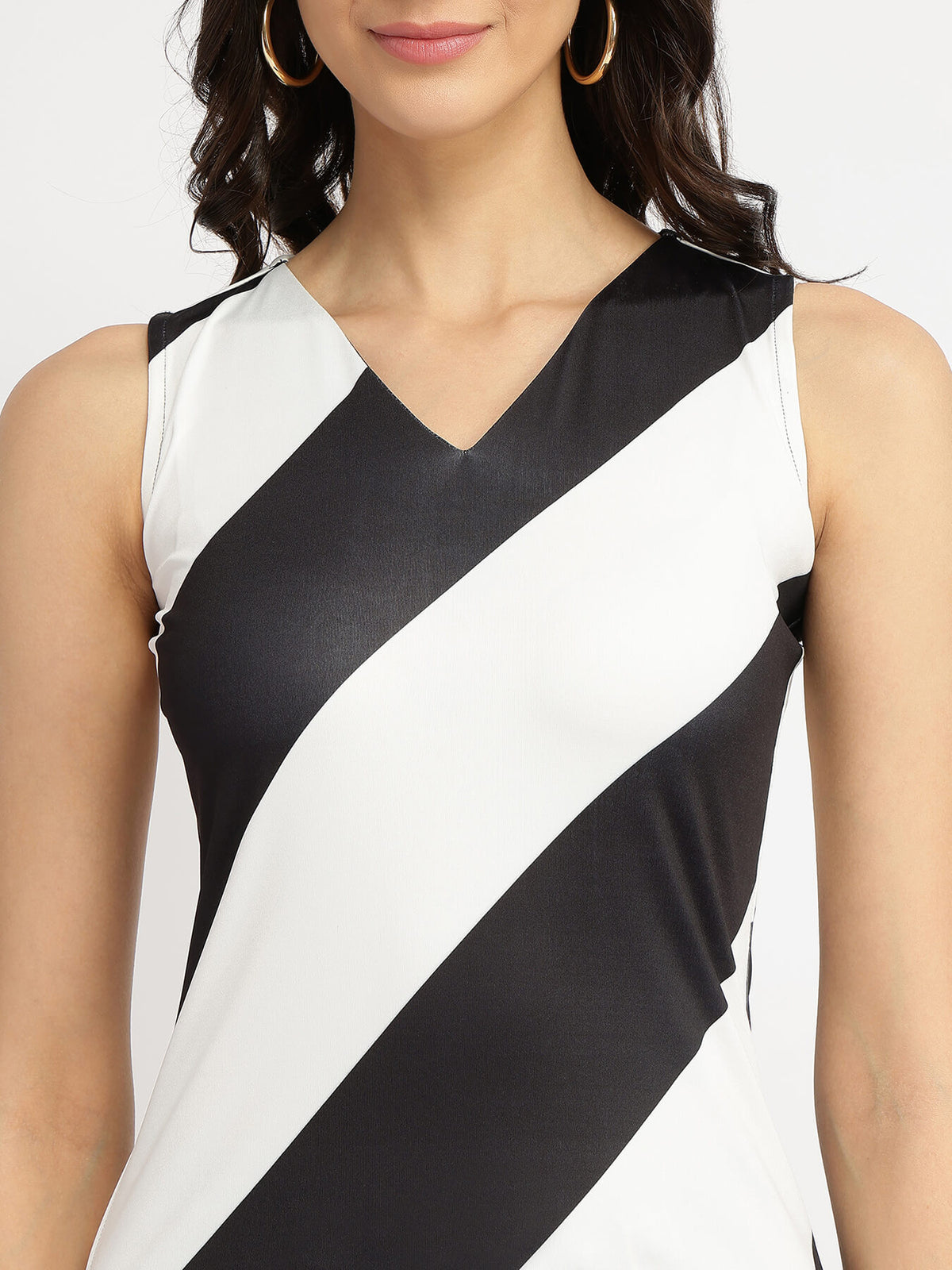 Striped Knit Top - Black and White
