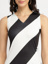 Striped Knit Top - Black and White