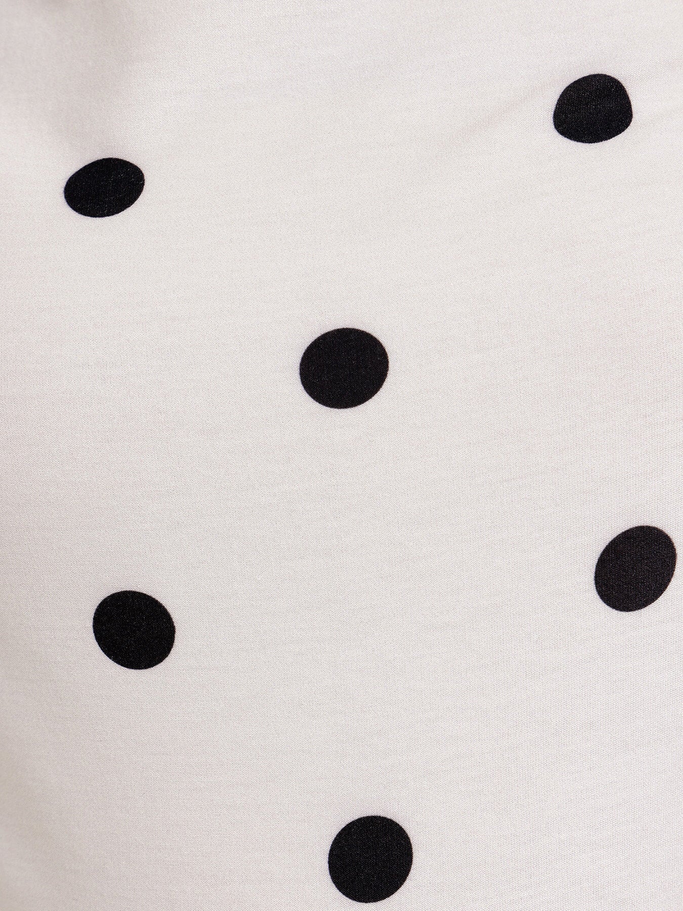 Cowl Neck Polka Top - Off White