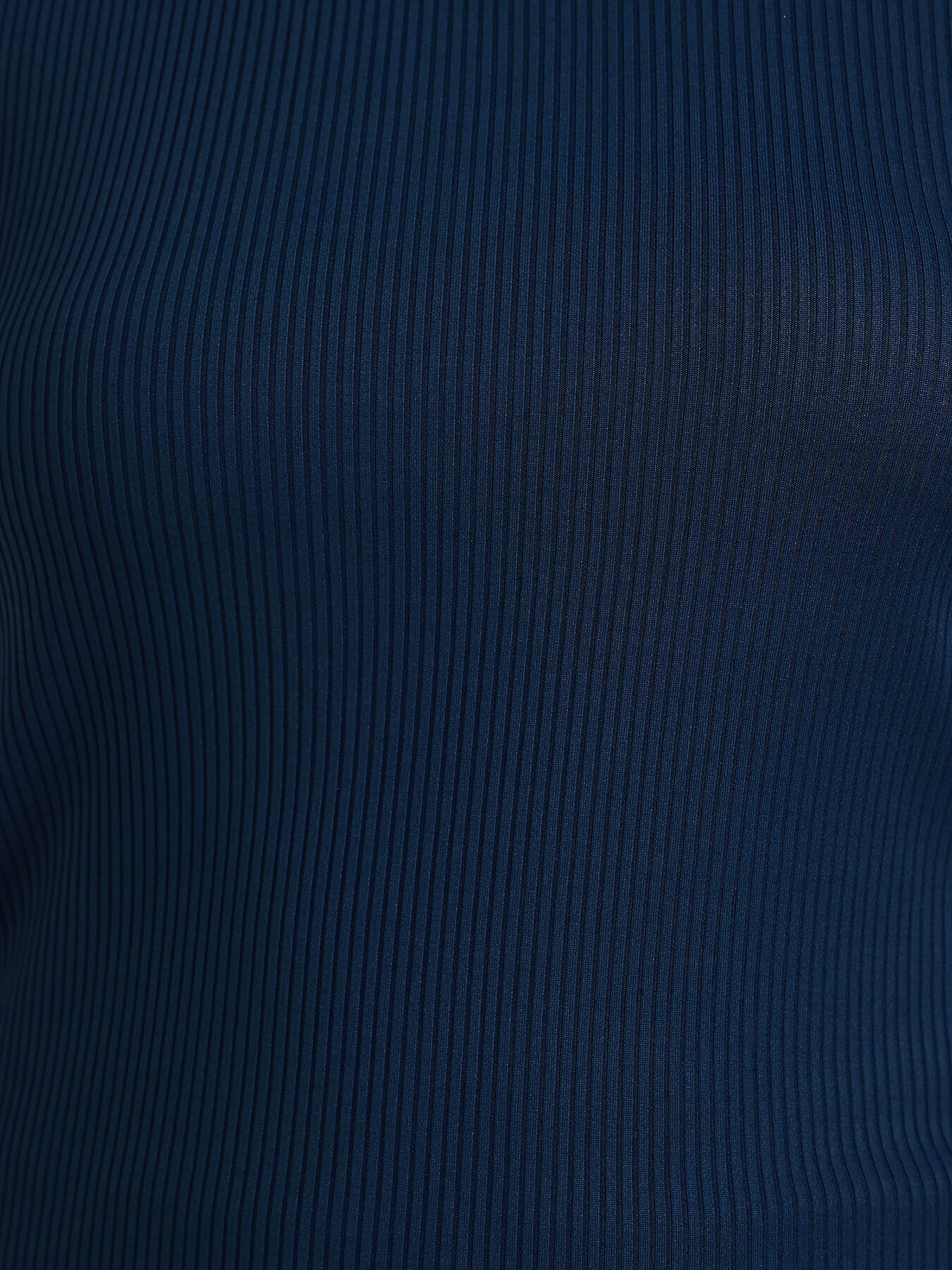High Neck Top - Navy Blue