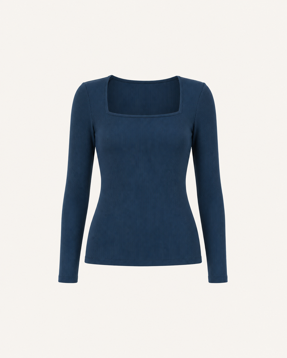 Square Neck Top - Navy Blue