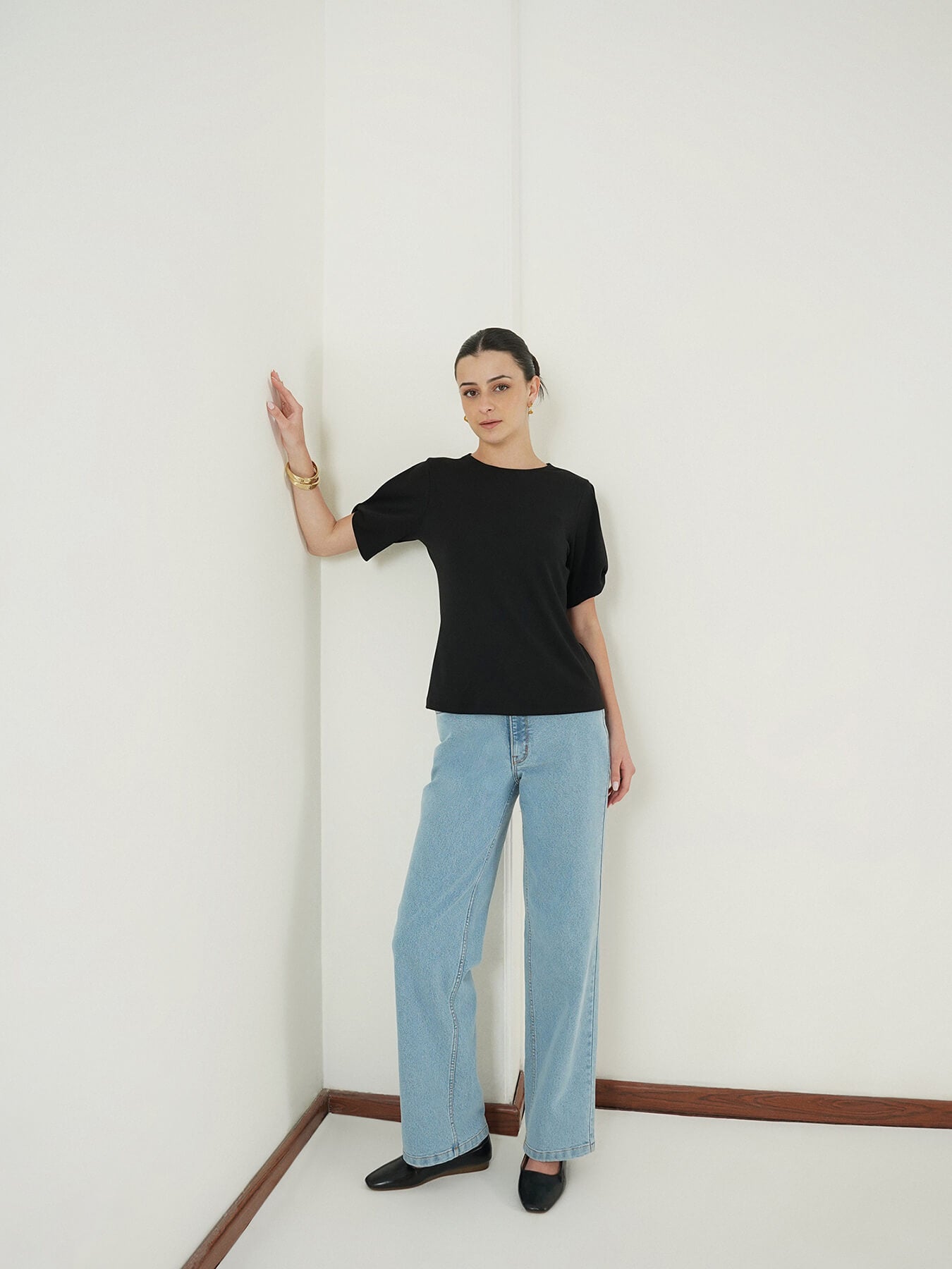 Round Neck Top - Black