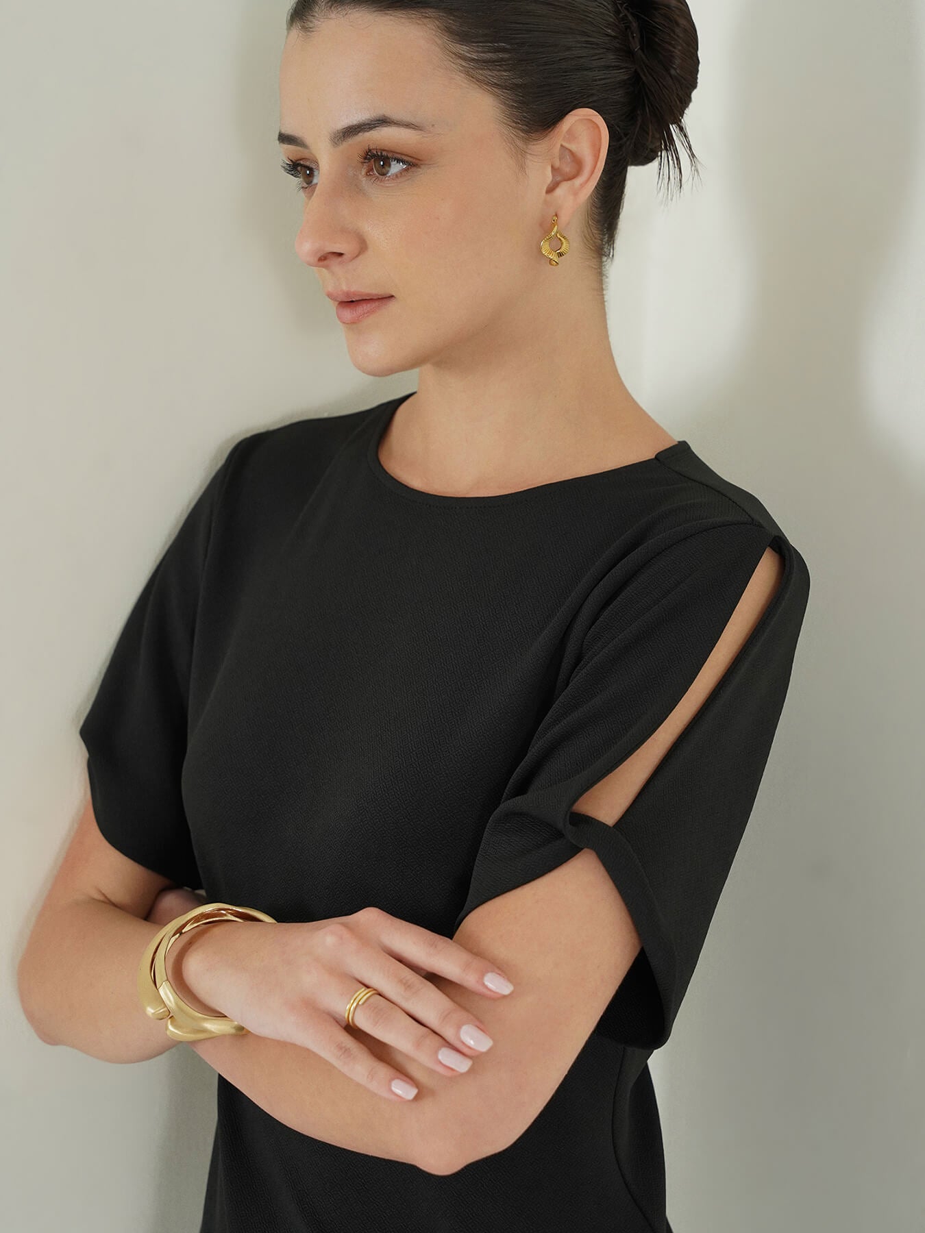 Round Neck Top - Black