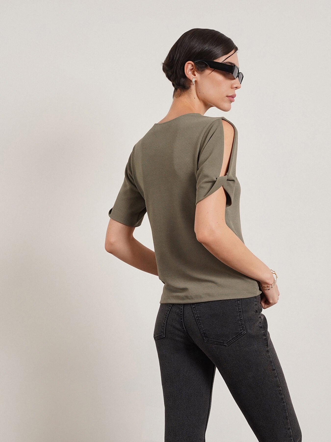 Round Neck Top - Olive