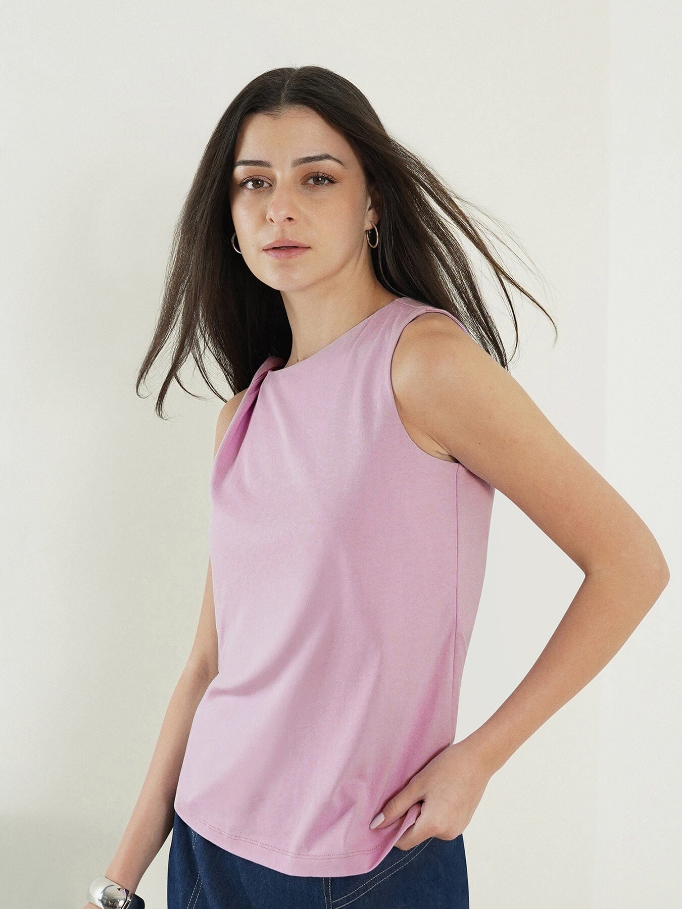 Pure Cotton Top - Lavender