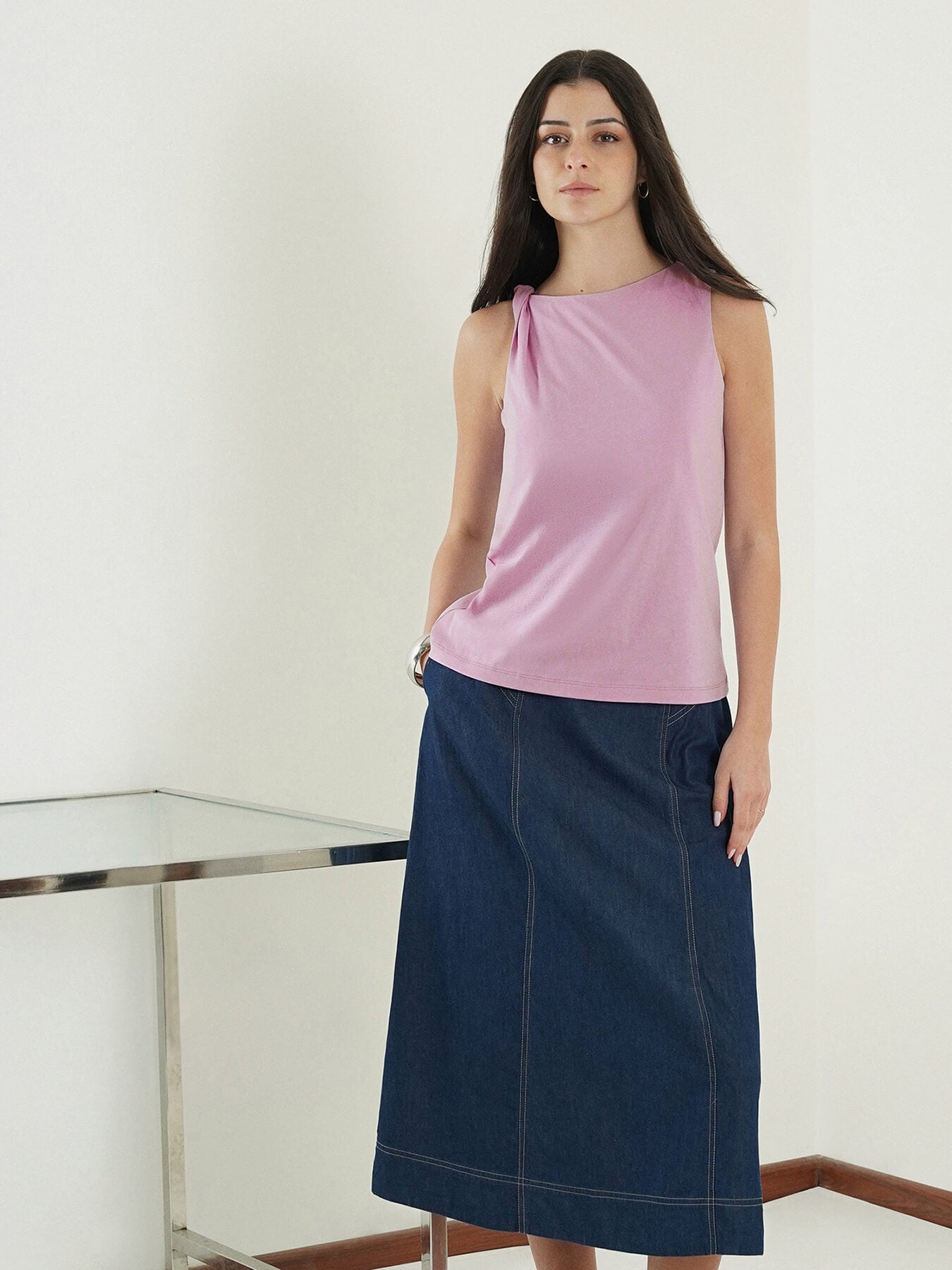 Pure Cotton Top - Lavender