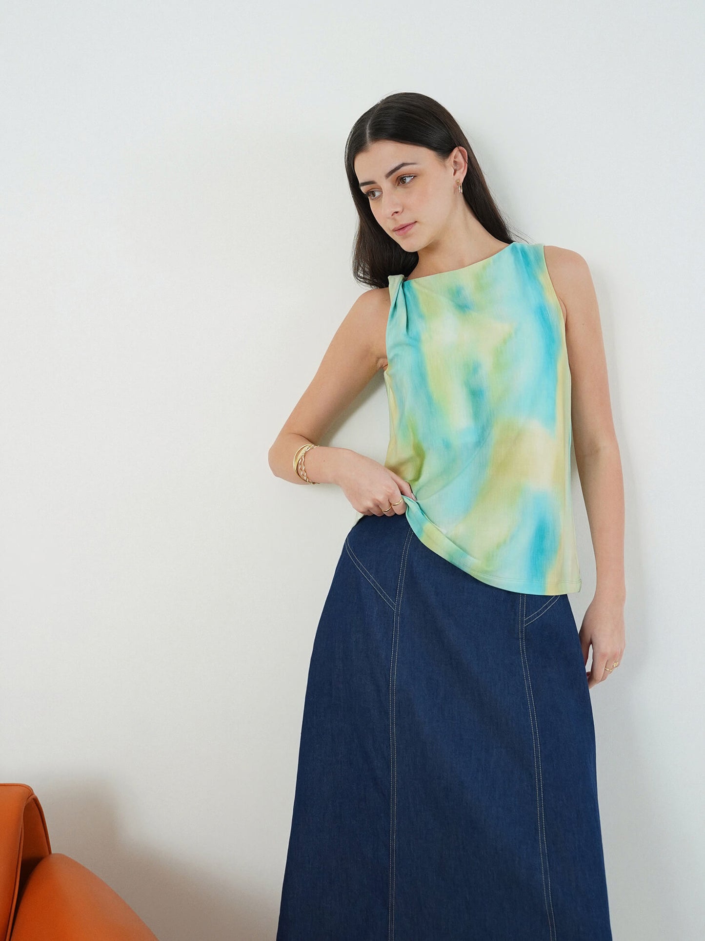 Boat Neck Top - Multi