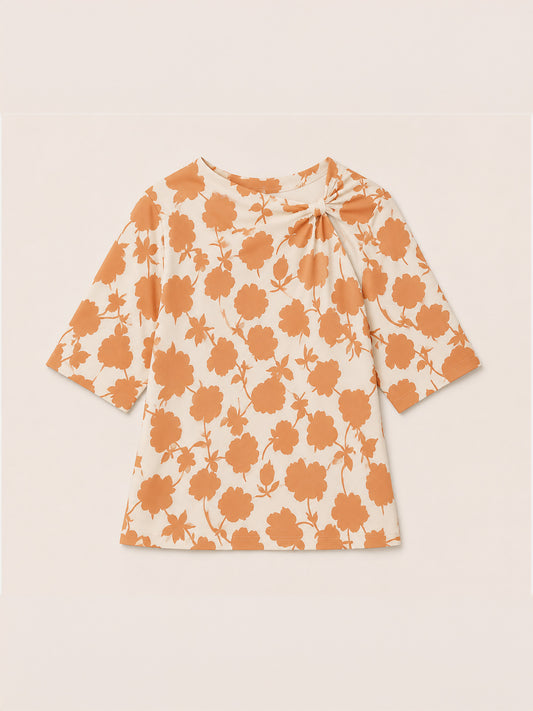 Cotton Floral Top - Off White