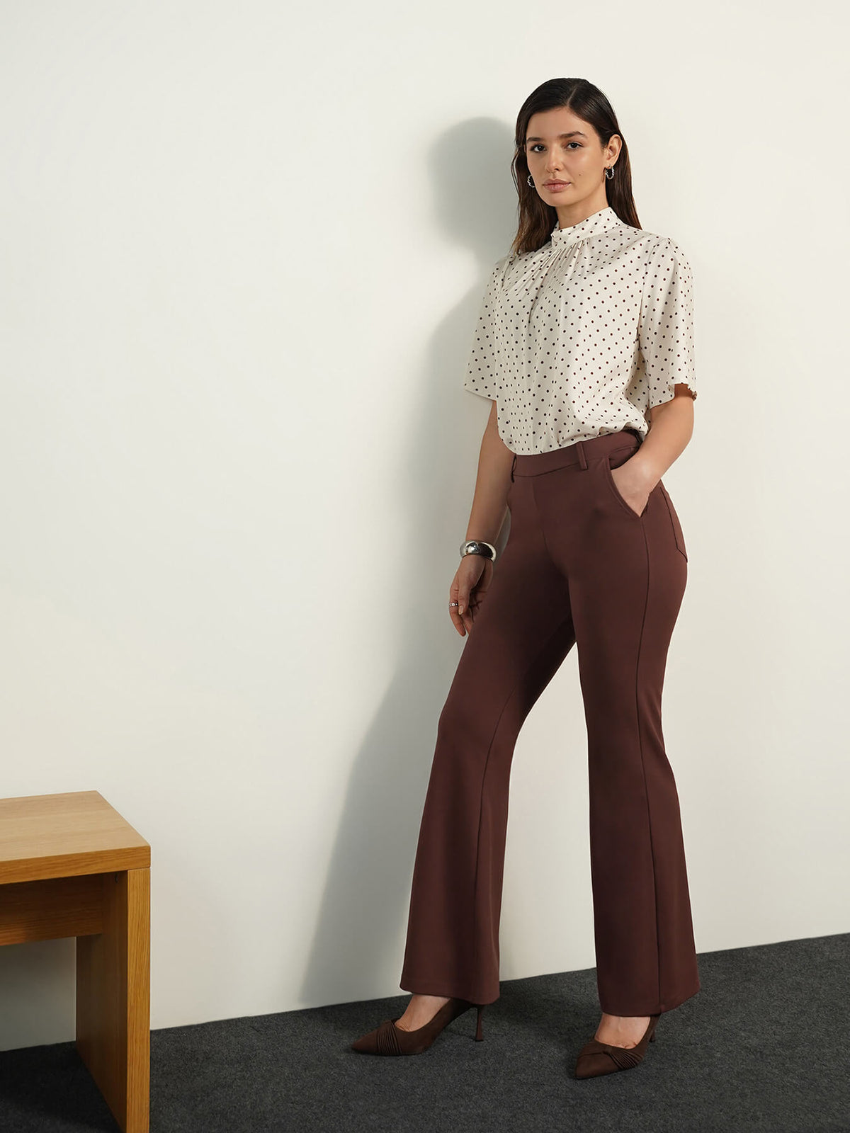 Livin Fit and Flare Pants - Brown