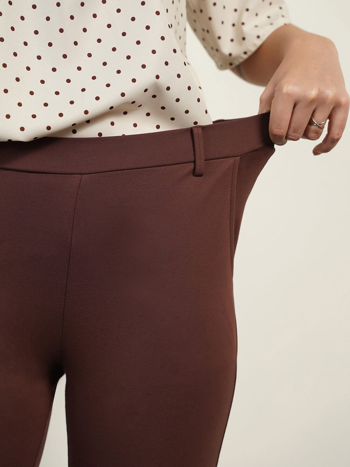 Livin Fit and Flare Pants - Brown