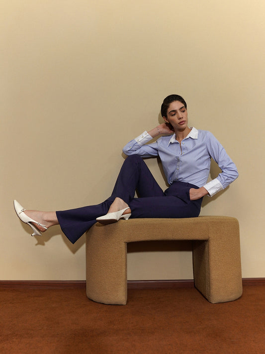 Livin Flared Pants - Navy