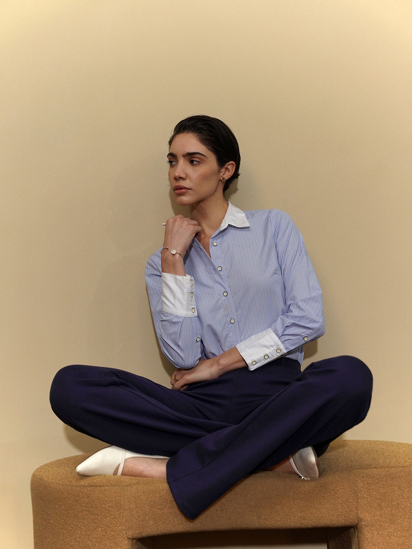 Livin Flared Pants - Navy