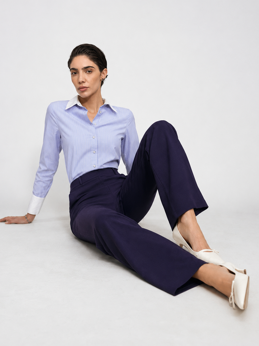 Livin Flared Pants - Navy