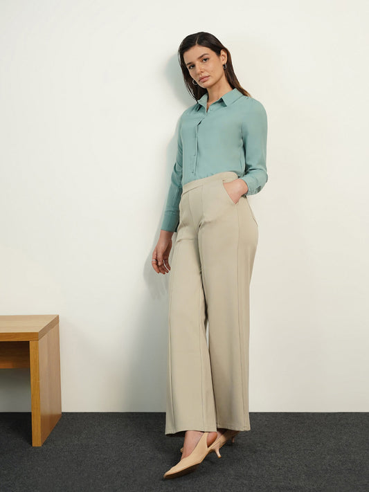 Livin Ultra Wideleg Pants - Light Beige