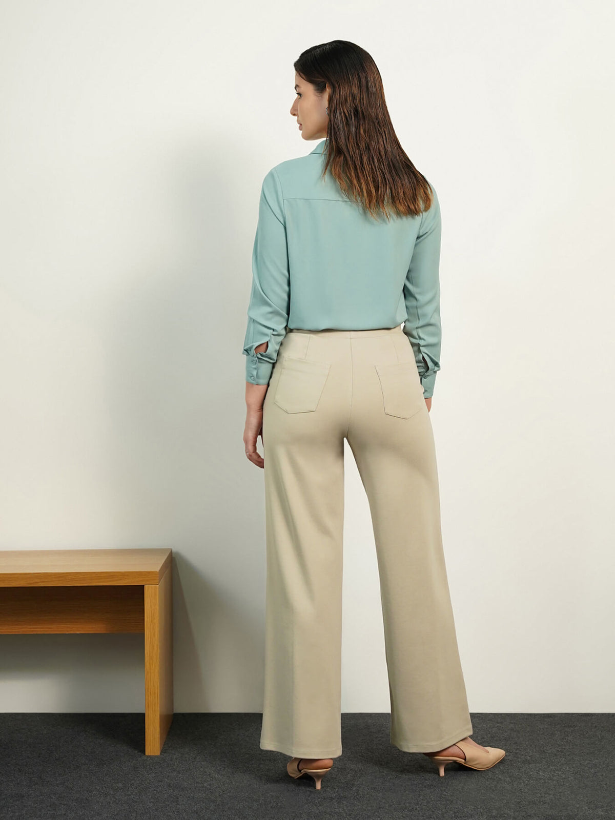 Livin Ultra Wideleg Pants - Light Beige