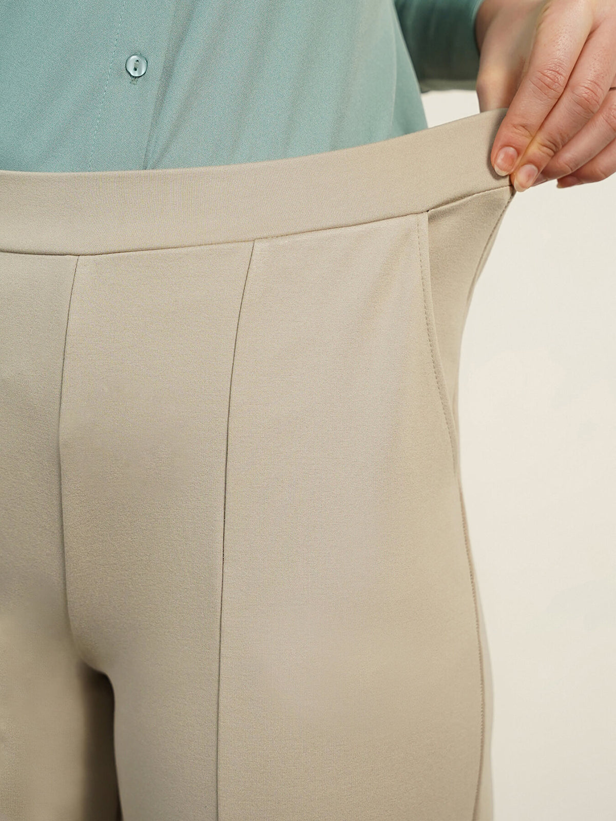 Livin Ultra Wideleg Pants - Light Beige