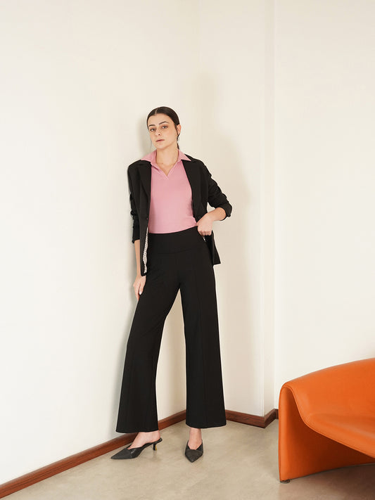 Livin Ultra Wideleg Tummy Tucker Pants - Black