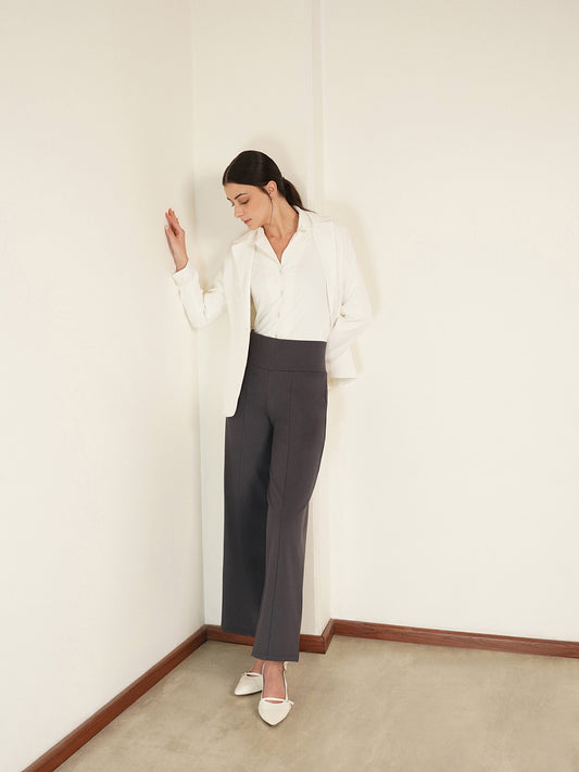 Livin Ultra Wideleg Tummy Tucker Pants - Dark Grey