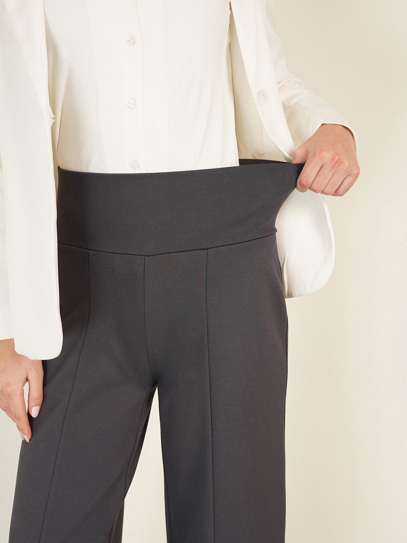 Livin Ultra Wideleg Tummy Tucker Pants - Dark Grey