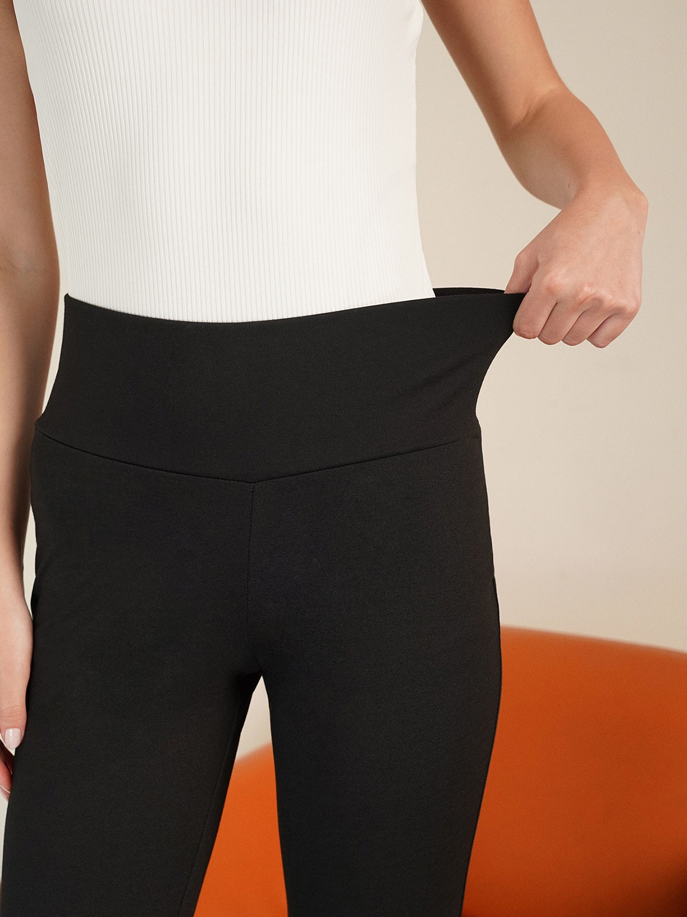 Livin Flared Tummy Tucker Pants - Black