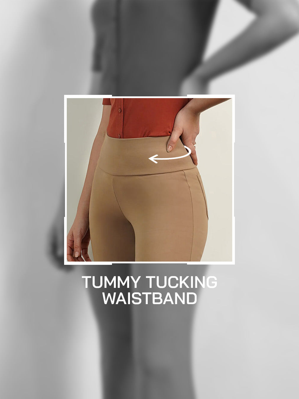 Livin Fit and Flare Tummy Tucker Pants - Dark Beige